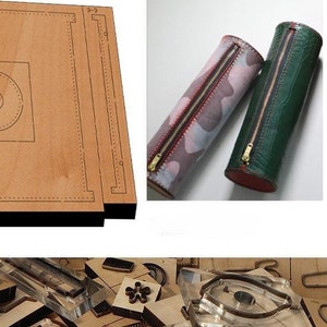 Astuccio per matite, stampo per fustellatura in pelle, portamonete, artigianato in pelle, strumento Kraft, personalizzazione fatta a mano, artigianato in pelle