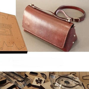 Mini sac à bandoulière en cuir découpé dans un moule, personnalisation faite main, artisanat du cuir, outil kraft pour l'artisanat du cuir