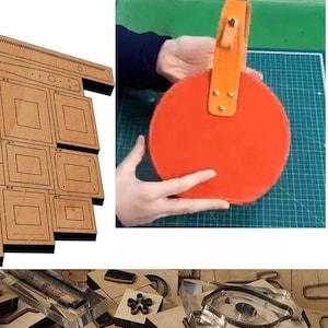 Sac rond simple pour découper le cuir dans un moule, outil kraft pour l'artisanat du cuir, personnalisation à la main