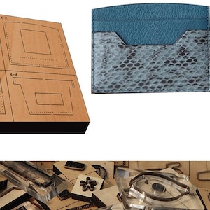 Kartentasche / Geldbörse Leder Stanzform, Leder Stanzer Set, Leder Handwerk Kraft Werkzeug, handgefertigte Cutters