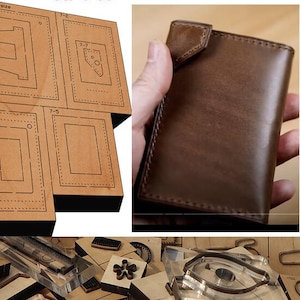 Portafoglio/borsa per carte Fodero in pelle Fustella per taglio pelle, Strumento Kraft per artigianato in pelle, Personalizzazione fatta a mano Artigianato in pelle