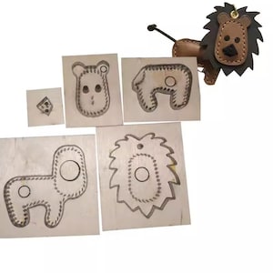 Moule de découpe en cuir pendentif petit lion, artisanat du cuir de personnalisation fait main, outil Kraft d'artisanat du cuir
