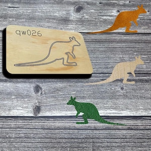 Kangaroo Wooden Cutting Mold Accessories, paper, and felt, suitable for cutting materials such as leather.