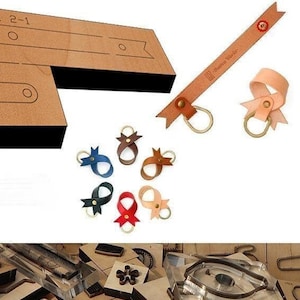 Moule de découpe de cuir de chaîne de porte-clés, artisanat du cuir de personnalisation fait main, outil Kraft d'artisanat du cuir