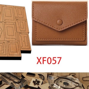 Porte-monnaie/sac pour cartes, découpe en cuir, moule découpé, porte-monnaie, artisanat en cuir, outil kraft, personnalisation à la main, artisanat du cuir