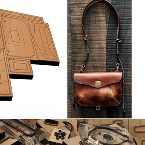 Le sac à bandoulière unique pour découper le cuir dans un moule, personnalisation à la main, artisanat du cuir, outil kraft pour l'artisanat du cuir