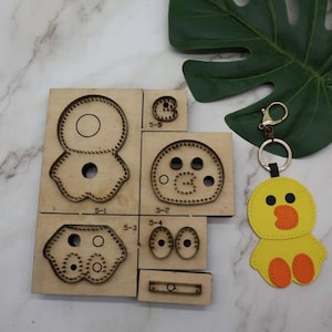 Moule découpé avec matrices de coupe en cuir de pendentif de canard jaune, artisanat du cuir de personnalisation fait main, outil de kraft d'artisanat du cuir