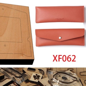 Longue pochette/portefeuille en cuir découpé, moule, porte-monnaie, artisanat en cuir, outil kraft, personnalisation à la main, artisanat du cuir