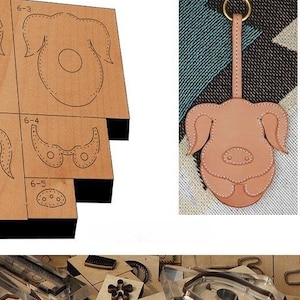 Pendentif cochon, découpe de cuir, moule découpé, porte-monnaie, artisanat en cuir, outil kraft, personnalisation à la main, artisanat du cuir