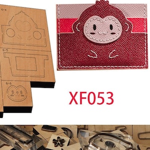 Singe portefeuille/paquet de cartes en cuir découpé, moule, porte-monnaie, artisanat en cuir, outil kraft, personnalisation à la main, artisanat du cuir