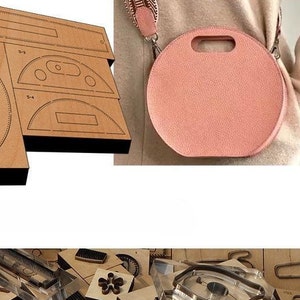 Mini sac rond pour téléphone dans un moule, personnalisation à la main, artisanat du cuir, outil kraft pour l'artisanat du cuir