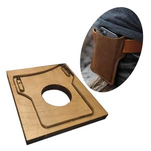 Sac banane mobile pour découper le cuir dans un moule, personnalisation faite main, artisanat du cuir, outil kraft pour l'artisanat du cuir