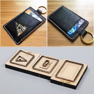 Porte-clés porte-cartes pour découper le cuir dans un moule, personnalisation à la main, artisanat du cuir, outil kraft pour artisanat du cuir