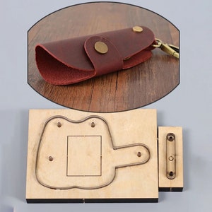 Sac pour clés, étui pour clés, découpe du cuir, moule découpé, personnalisation à la main, artisanat du cuir, outil kraft pour l'artisanat du cuir