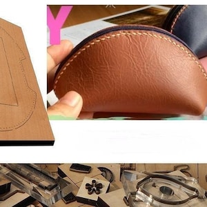 Pochette en cuir, moule découpé, personnalisation fait main, artisanat du cuir, outil kraft pour l'artisanat du cuir