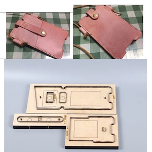 Moule de découpe de cuir pour sac de téléphone portable, personnalisation faite main, artisanat du cuir, outil kraft pour artisanat du cuir