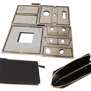 Moule de découpe de cuir de portefeuille court, artisanat du cuir de personnalisation fait main, outil kraft d'artisanat du cuir