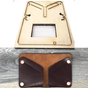 Faltende kurze Brieftasche aus Leder, handgefertigte Anpassung Lederhandwerk, Lederhandwerk Kraft-Werkzeug