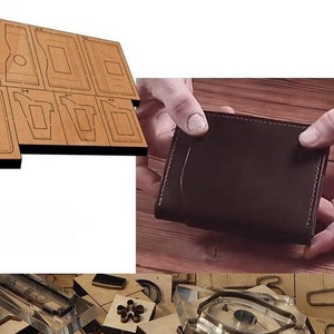 Moule de découpe de cuir de portefeuille multicouche, artisanat du cuir de personnalisation fait main, outil kraft d'artisanat du cuir