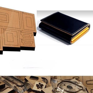 Faltende Brieftasche Leder schneiden sterben Form, Leder Handwerk Kraft Werkzeug, handgemachte Anpassung Lederhandwerk
