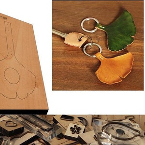 Pendentif feuille de ginkgo, moule découpé, personnalisation faite main, artisanat du cuir, outil kraft pour artisanat du cuir