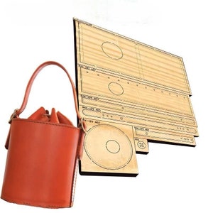 Moule de découpe en cuir de sac à main seau, artisanat du cuir de personnalisation fait main, outil Kraft d'artisanat du cuir