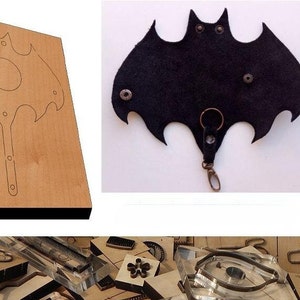 Pendentif porte-clés chauve-souris, découpe du cuir, artisanat du cuir, personnalisation à la main, outil kraft pour l'artisanat du cuir