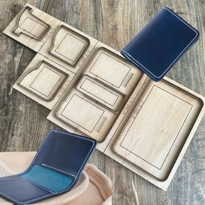 Fustella per portafoglio, fustella per carta, fustella per borsa pieghevole in cartoncino, adatta per la produzione fai da te di pelle, DIMENSIONI 115*80 MM