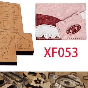Porte-monnaie/sac pour cartes en cuir avec découpe en cuir, moule découpé, porte-monnaie, artisanat en cuir, outil kraft, personnalisation à la main