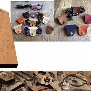Dispositif de stockage de câble d'écouteur de vache Moule de découpe de cuir, Personnalisation à la main, Artisanat du cuir, Outil kraft pour artisanat du cuir