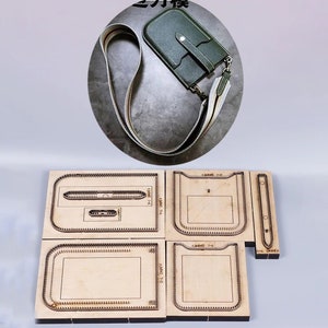 Sac à bandoulière pour téléphone portable Moule découpé, personnalisation à la main, artisanat du cuir, outil kraft pour l'artisanat du cuir