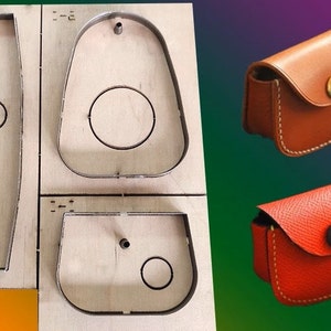 Mini sac de rangement en cuir découpé, moule, personnalisation à la main, artisanat du cuir, outil kraft pour l'artisanat du cuir