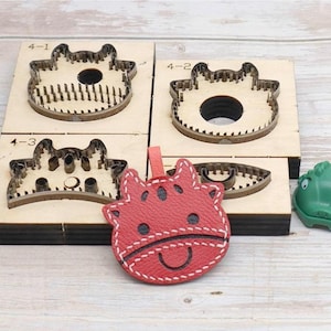 Moule de découpe en cuir de pendentif petite vache, artisanat du cuir de personnalisation fait main, outil kraft d'artisanat du cuir