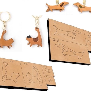 Moule de découpe en cuir avec pendentif chat et chien, personnalisation faite main, artisanat du cuir, outil kraft pour artisanat du cuir