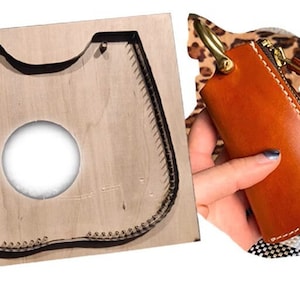 Moule de découpe en cuir pour porte-clés en forme de fer à cheval, personnalisation faite main, artisanat du cuir, outil kraft pour artisanat du cuir