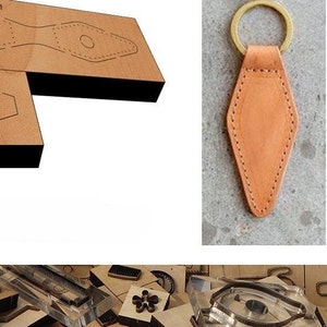 Porte-clés en cuir pour découper le cuir dans un moule, personnalisation à la main, artisanat du cuir, outil kraft pour l'artisanat du cuir