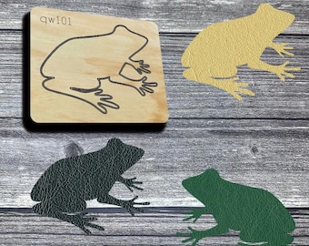 Frog Wooden Cutting Mold Accessories, paper, and felt, suitable for cutting materials such as leather.