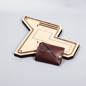 Porte-cartes en une pièce, moule en cuir découpé, personnalisation à la main, artisanat du cuir, outil kraft pour artisanat du cuir