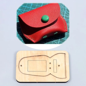 Mini porte-monnaie en cuir découpé, moule, personnalisation à la main, artisanat du cuir, outil kraft pour l'artisanat du cuir