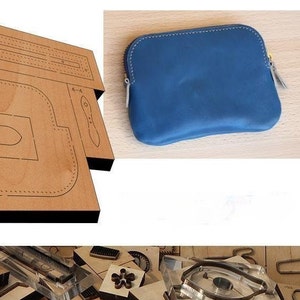 Porta carte di credito in pelle da taglio stampo, personalizzazione artigianale in pelle, artigianato in pelle Kraft Tool