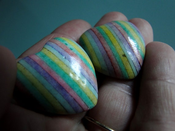 Pastel Rainbow Eighties Earrings - image 3