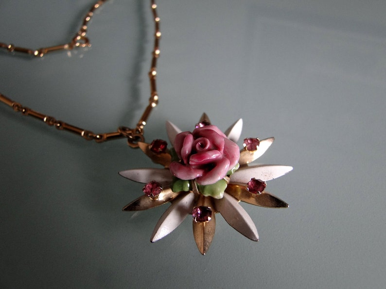 Vintage Rose Necklace image 1