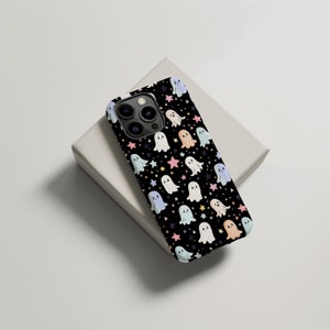Cute Ghosts V2 Phone Case for iPhone 16 15 14 13 12 11 Pro Max Mini Plus Samsung S24 S23 S22 S21 Cute Spooky Phone Case Halloween Gift