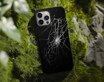 Coque de téléphone toile d'araignée V2 16 15 14 13 12 11 Pro Max Mini Plus Samsung S24 S23 S22 S21 coque de téléphone araignée effrayante mignonne cadeau d'Halloween