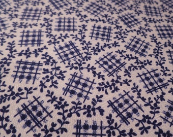 Dark Blue Tradition - Vintage Fabric - Cotton