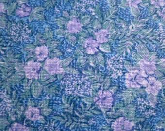 Floral Polyester - Vintage Fabric- Wide