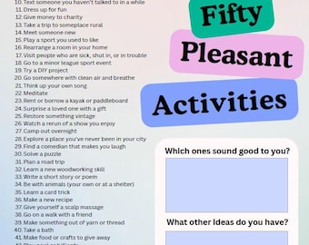 Pleasant Event Scheduling Therapy Worksheet for DBT