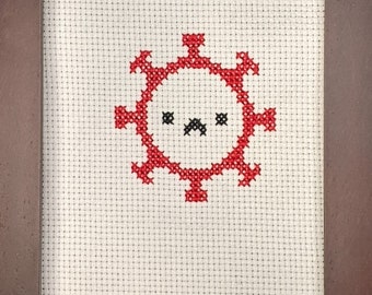 COVID-19 Coronavirus Cross Stitch Pattern PDF