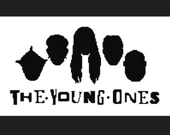 The Young Ones Logo Counted Cross Stitch Pattern (174 X 91)