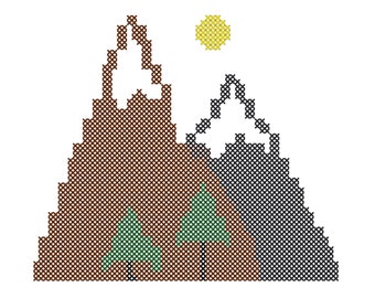 Mountain range cross stich pattern PDF